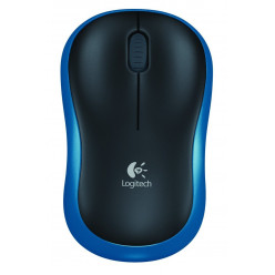 Беспроводная мышь Logitech M185 Blue, оптическая мышь для ноутбука, наноприемник, сине-черная, для розничной продажи